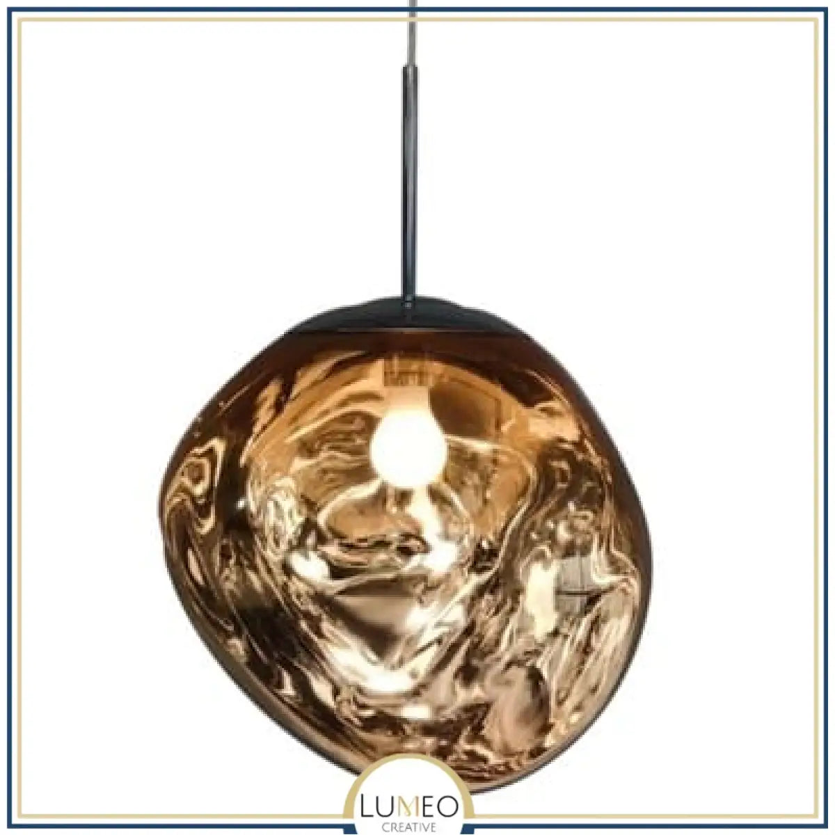 Abat jour | Suspension en verre soufflé style boule de lave Création modulable 40 cm / Ambre / Verre