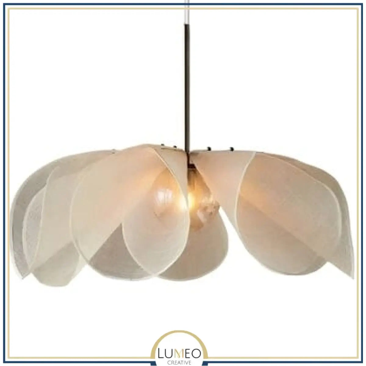 Abat jour | Suspension fleur en tissu au style Japandi 5 m