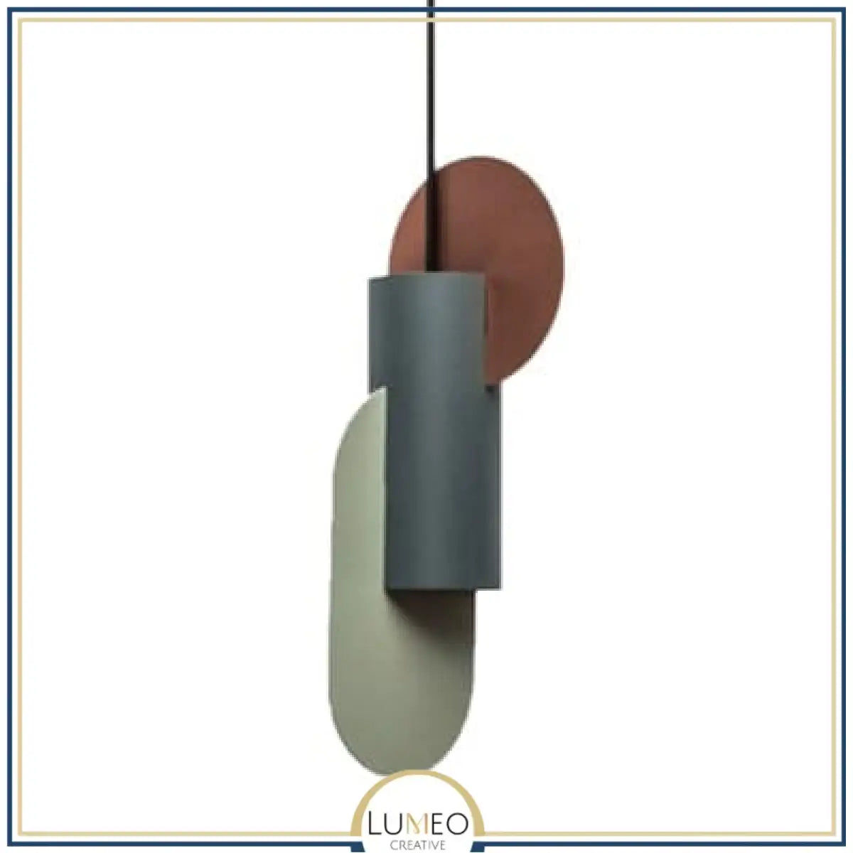 Abat jour | Suspension géométrique tricolore au design sculptural B / 1.5 m