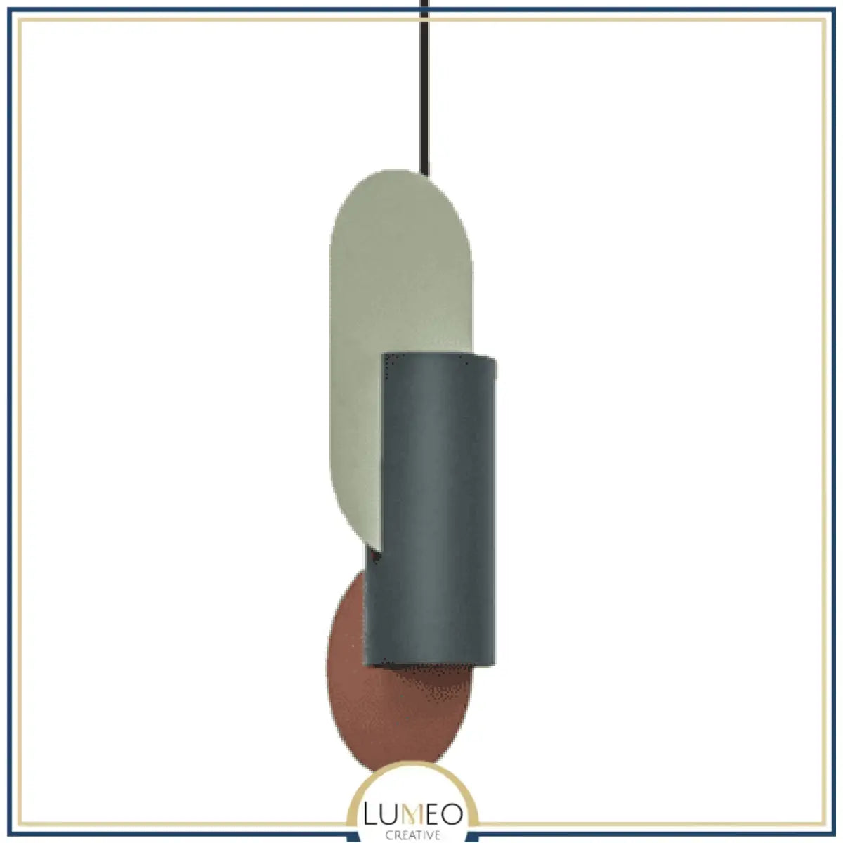 Abat jour | Suspension géométrique tricolore au design sculptural C / 1.5 m