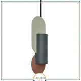 Abat jour | Suspension géométrique tricolore au design sculptural C / 1.5 m