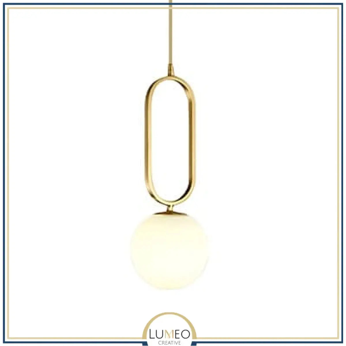 Abat jour | Suspension noir ou doré & boule en verre dépoli 15 cm | Or / Anse / 1.2 m