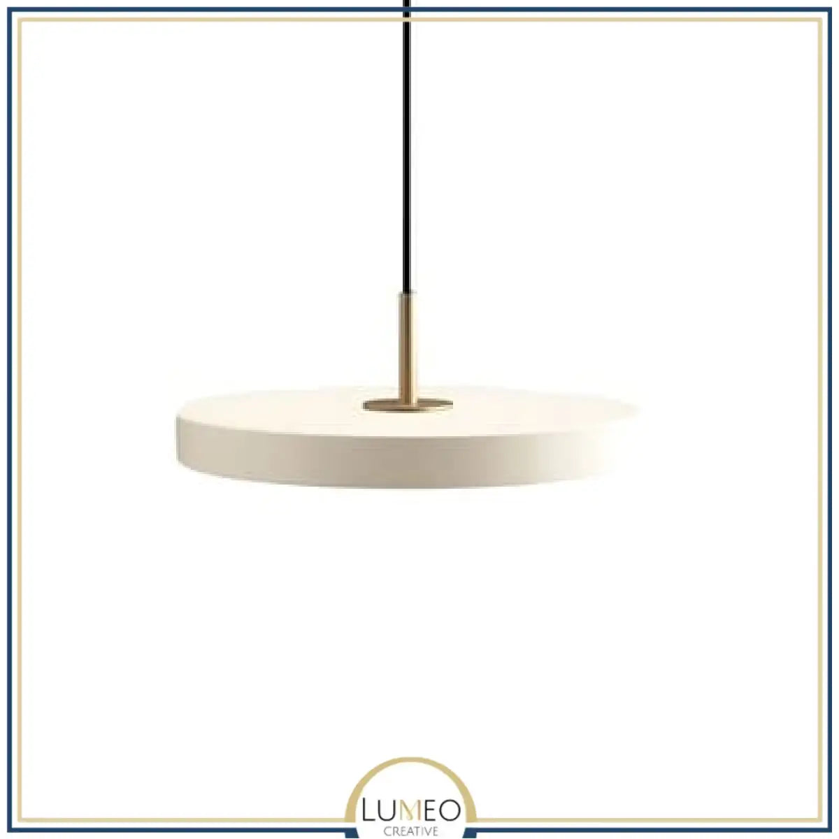 Abat jour | Suspension ronde minimaliste au style nordique Luminaire suspendu à LED 23 cm / Blanc / 1.5 m