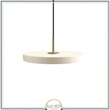 Abat jour | Suspension ronde minimaliste au style nordique Luminaire suspendu à LED 23 cm / Blanc / 1.5 m