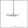 Abat jour | Suspension ronde minimaliste au style nordique Luminaire suspendu à LED 23 cm / Blanc / 1.5 m