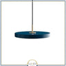 Abat jour | Suspension ronde minimaliste au style nordique Luminaire suspendu à LED 23 cm / Bleu / 1.5 m