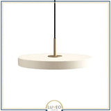 Abat jour | Suspension ronde minimaliste au style nordique Luminaire suspendu à LED 30 cm / Blanc / 1.5 m