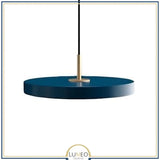 Abat jour | Suspension ronde minimaliste au style nordique Luminaire suspendu à LED 30 cm / Bleu / 1.5 m