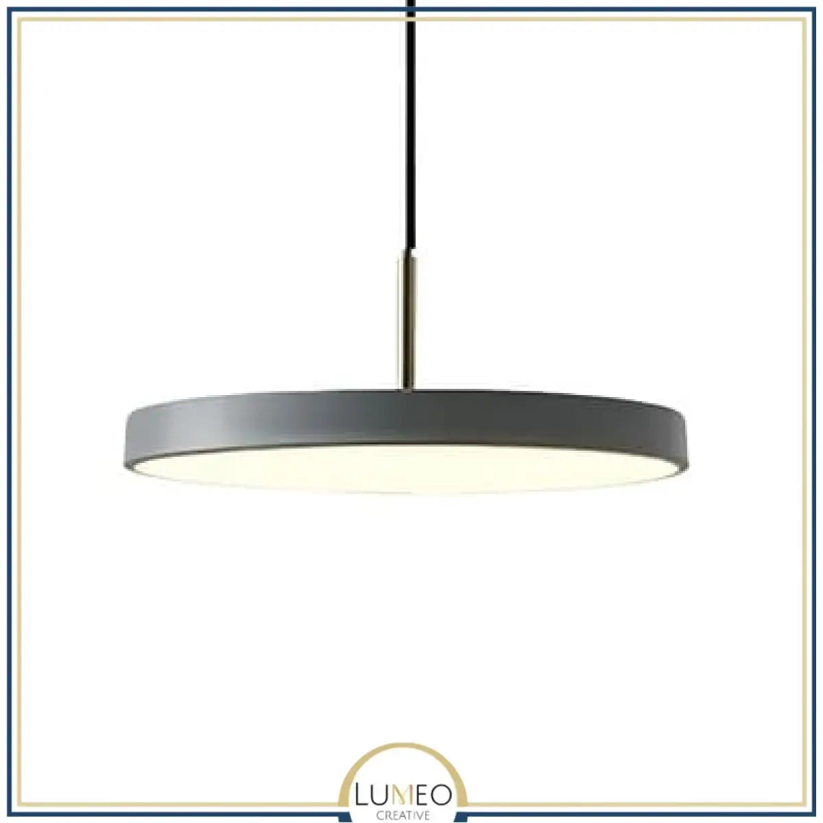 Abat jour | Suspension ronde minimaliste au style nordique Luminaire suspendu à LED 30 cm / Gris / 1.5 m
