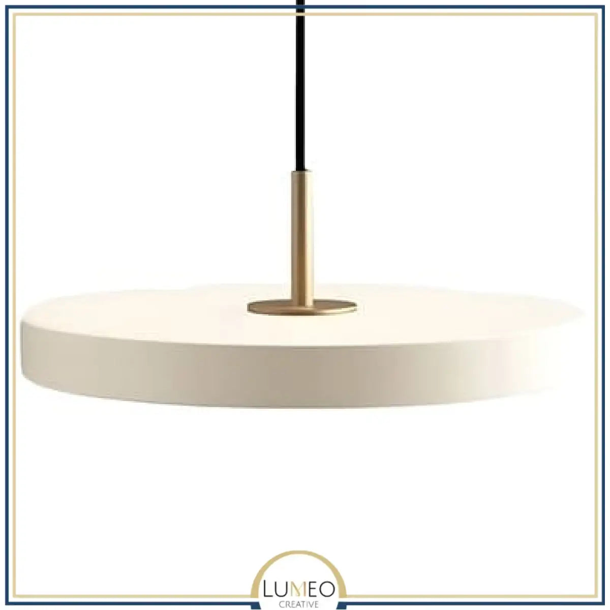Abat jour | Suspension ronde minimaliste au style nordique Luminaire suspendu à LED 40 cm / Blanc / 1.5 m