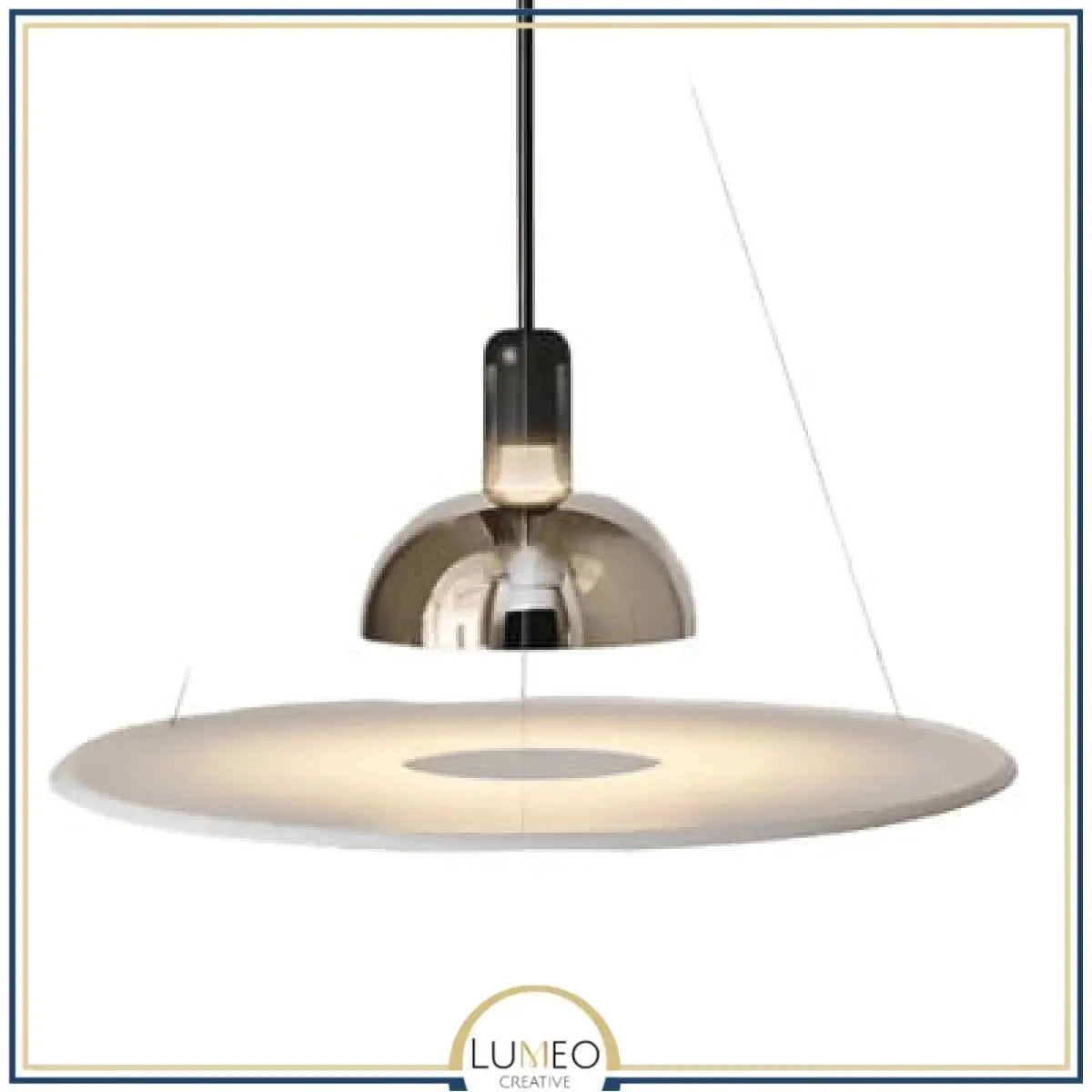 Abat jour | Suspension sculpturale circulaire Design suspendu & éclairage indirect 1.5 m
