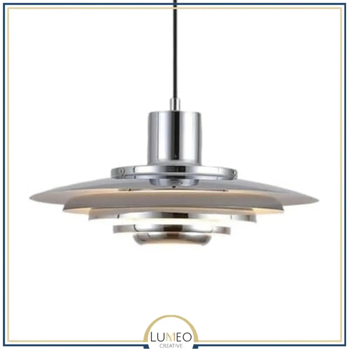 Abat jour | Suspension soucoupe style scandinave Finition blanche ou argentée Gris / 1.5 m / 38 cm