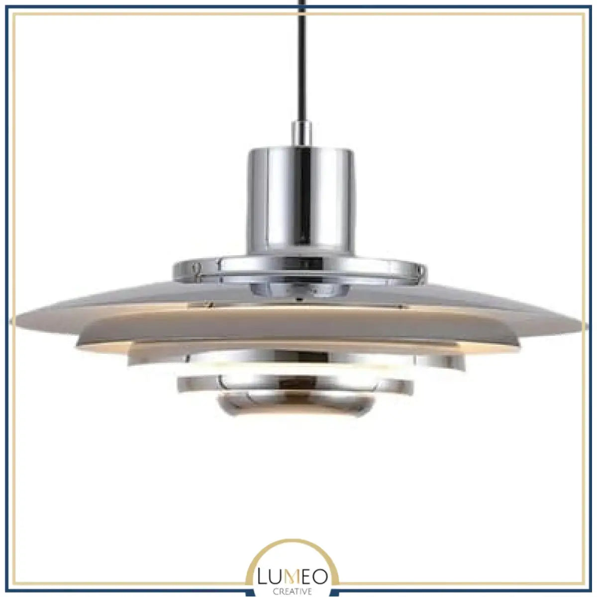 Abat jour | Suspension soucoupe style scandinave Finition blanche ou argentée Gris / 1.5 m / 47 cm