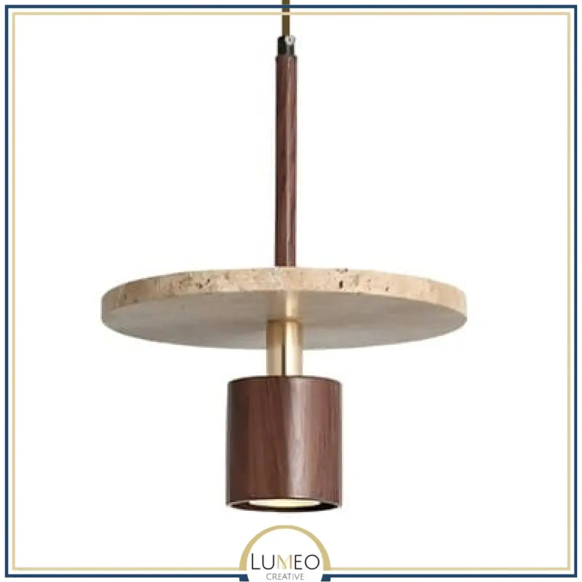 Abat jour | Suspension TERRALIS Design pierre naturelle et bois 5 m