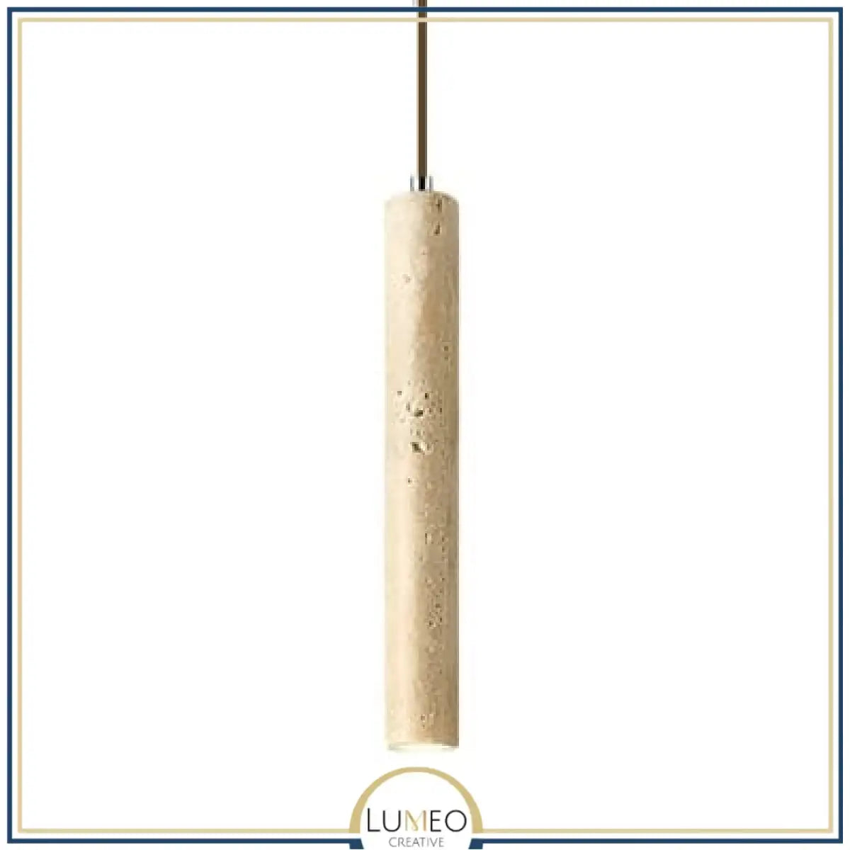Abat jour | Suspension tube cylindrique en pierre naturelle 5 m