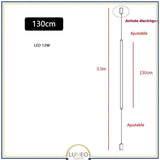 Applique linéaire plafond sol | Éclairage minimaliste vertical 130 cm / Sans prise / Blanc froid