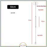 Applique linéaire plafond sol | Éclairage minimaliste vertical 50 cm / Sans prise / Blanc froid