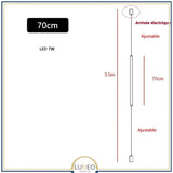 Applique linéaire plafond sol | Éclairage minimaliste vertical 70 cm / Sans prise / Blanc froid