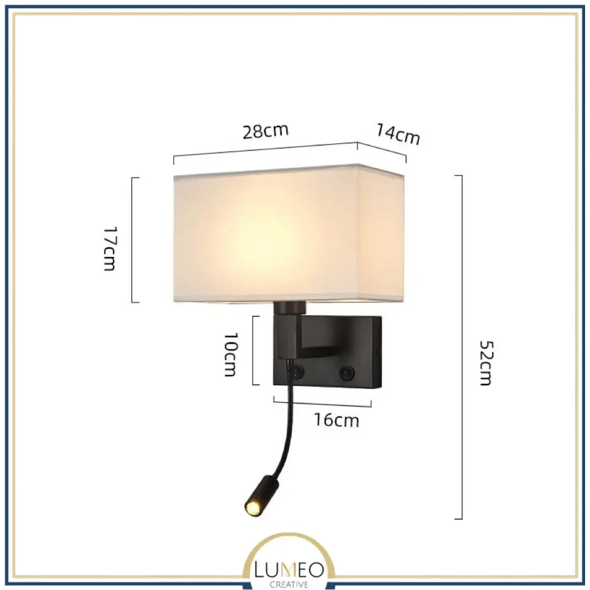 Applique murale avec liseuse LED | Luminaire de chevet chic et élégant Noir / A / Sans USB / Blanc chaud