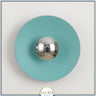 Applique murale circulaire éclipse| Luminaire mural multicolore au style artistique et sculptural 30cm / Bleu & Argent