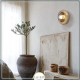 Applique murale dorée ou crème design sphérique | Luminaire mural art déco