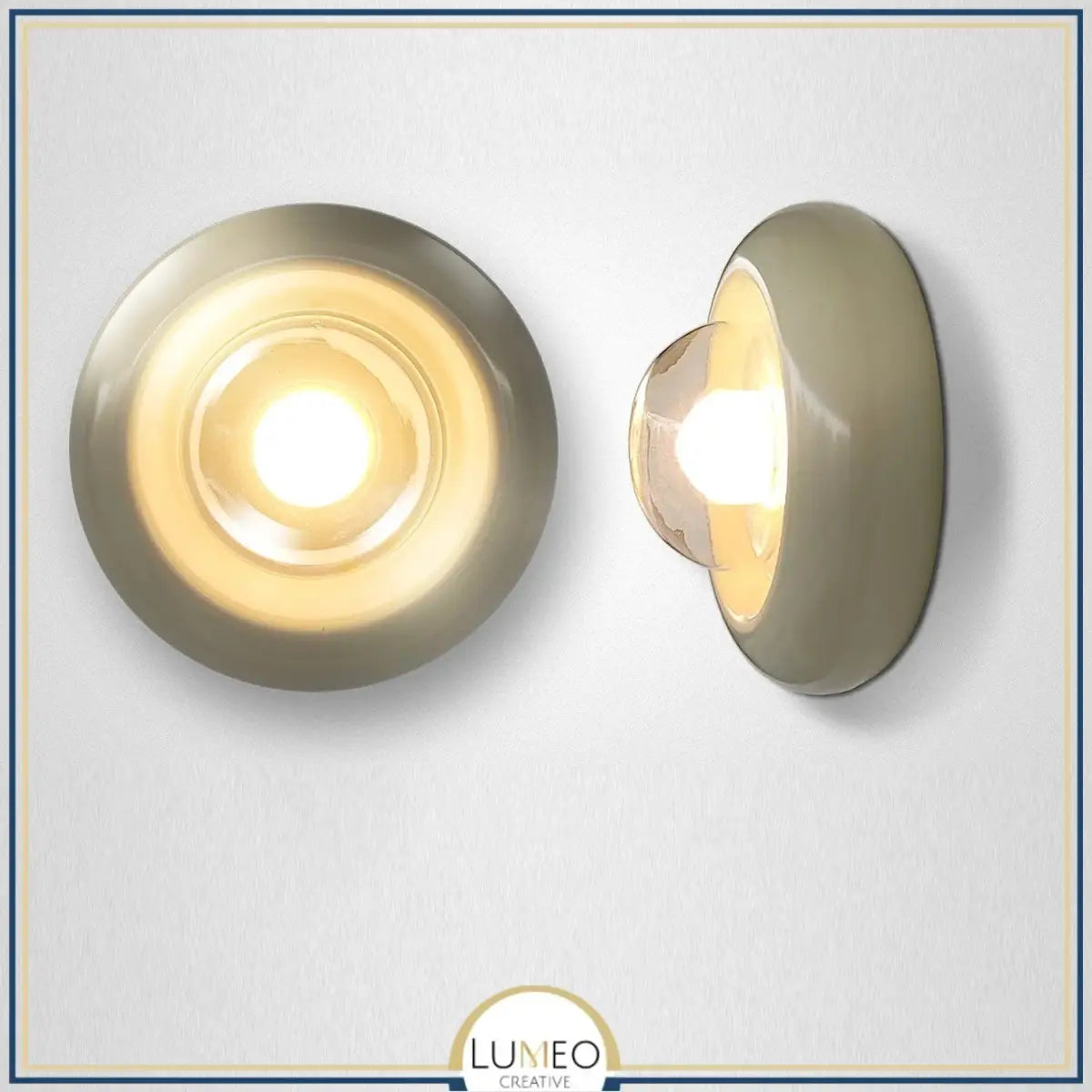 Applique murale dorée ou crème design sphérique | Luminaire mural art déco