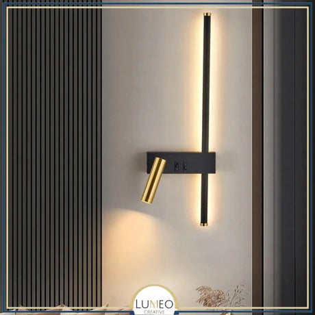 Applique murale LED & liseuse intégrée | Design asymétrique gauche/droite Droite / Blanc neutre