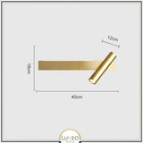 Applique murale orientable minimaliste | Liseuse LED en finition or ou noire 40 cm Or Droite
