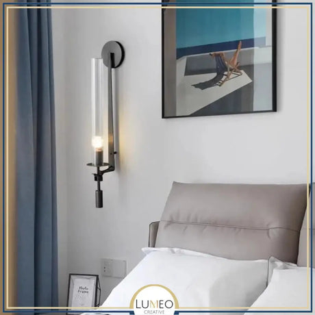 Applique murale rétro chic en verre rainuré | Luminaire mural vintage et sophistiqué