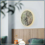 Applique murale ronde en pierre verte naturelle