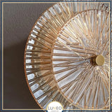 Applique murale ronde en verre rayonnant | Luminaire sculptural au style chic et raffiné