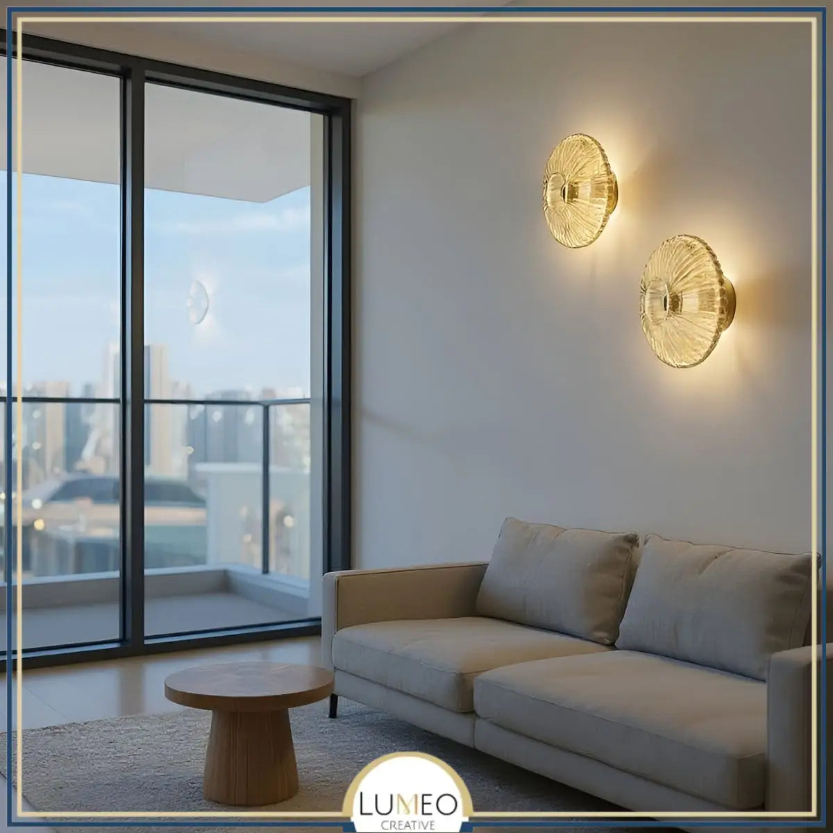 applique murale verre salon