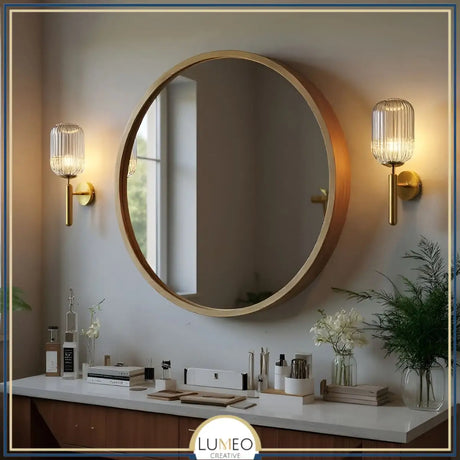 applique murale verre transparent style vintage chic