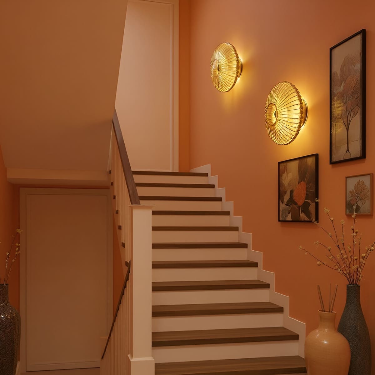 applique murale escalier en verre teinté