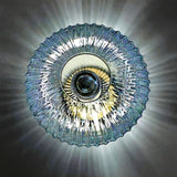 applique murale ronde en verre bleu saphir CRISTALI par lumeo creative