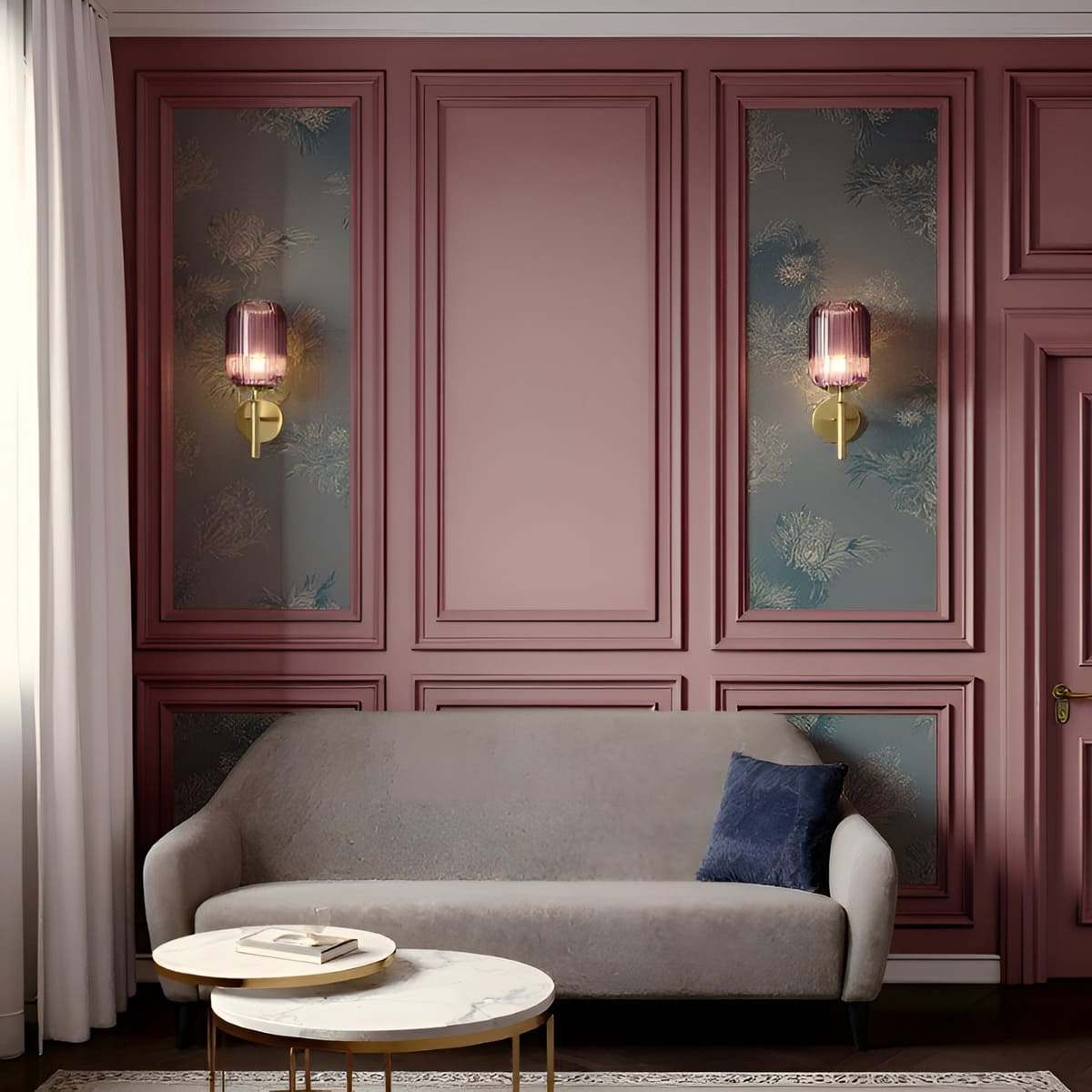 applique murale terracotta , style rétro chic