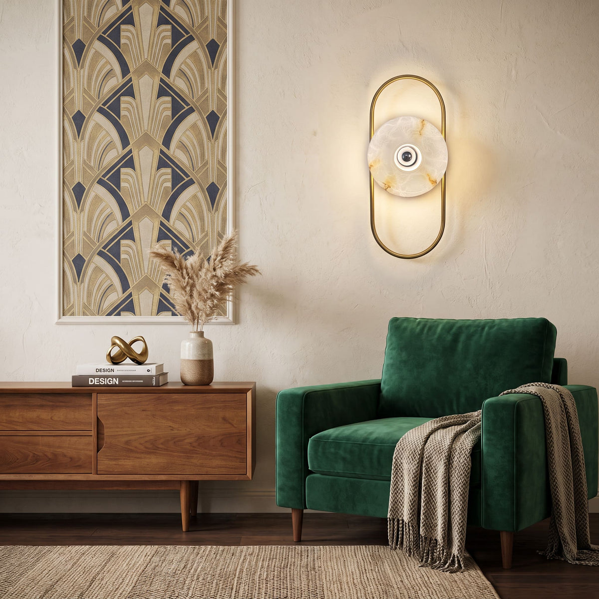 Applique murale ovale en verre vintage – Collection CRISTALI SIGNATURE
