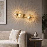 Applique murale sur tige dorée en verre vintage – Collection CRISTALI SIGNATURE