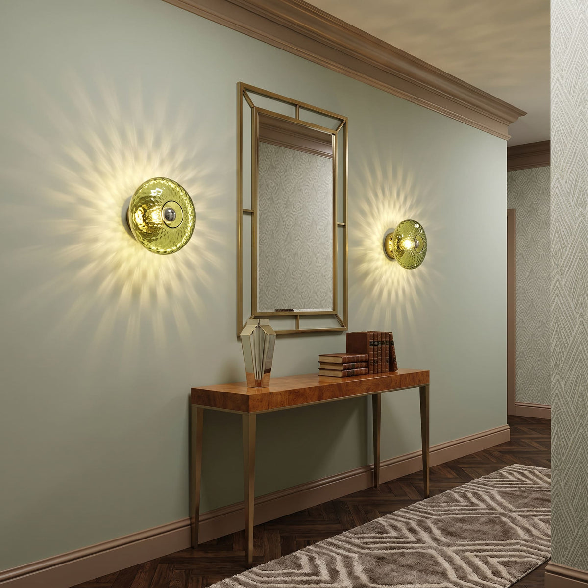 Applique murale ronde en verre vintage - Collection CRISTALI SIGNATURE