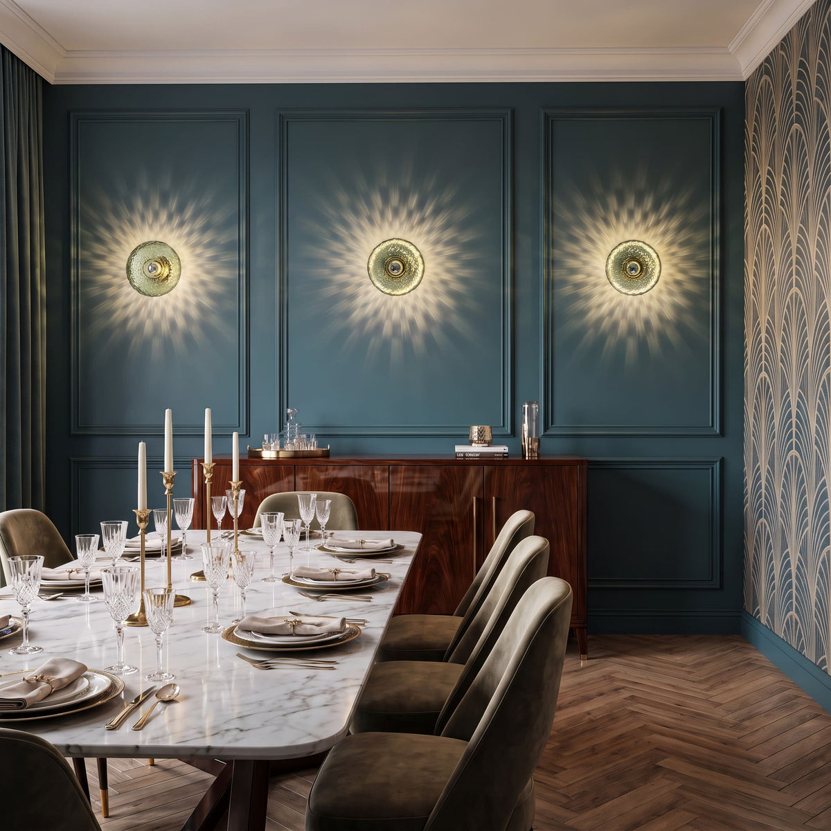 Applique murale ronde en verre vintage - Collection CRISTALI SIGNATURE