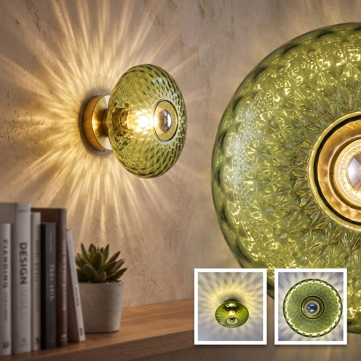Applique murale ronde en verre vintage - Collection CRISTALI SIGNATURE