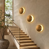 Applique murale dorée ÉCLIPSE | Luminaire sans fil rechargeable ou filaire