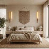 Applique murale LED en travertin | Luminaire design pierre naturelle TOTEM