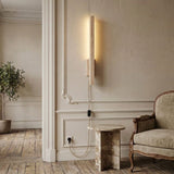 Applique murale LED en travertin | Luminaire design pierre naturelle TOTEM