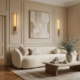 Applique murale LED en travertin | Luminaire design pierre naturelle TOTEM