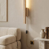 Applique murale LED en travertin | Luminaire design pierre naturelle TOTEM