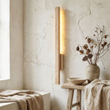 Applique murale LED en travertin | Luminaire design pierre naturelle TOTEM