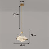 Lustre suspendu cristal ondulé en métal doré ou argenté Transparent