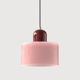 Suspension en verre coloré | Élégance rétro & touche pop Rose / Bordeau