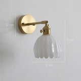 Applique murale vintage en verre nervuré | Luminaire suspendu ou fixe B Blanc